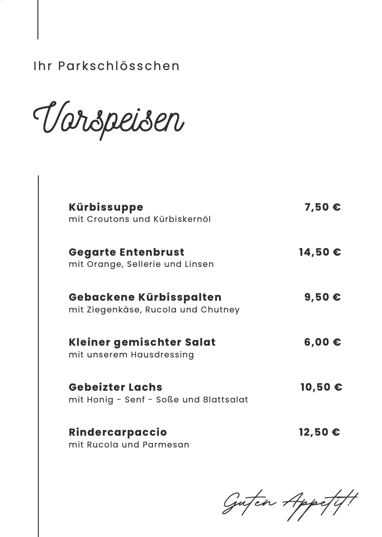 Speisekarte photo 4