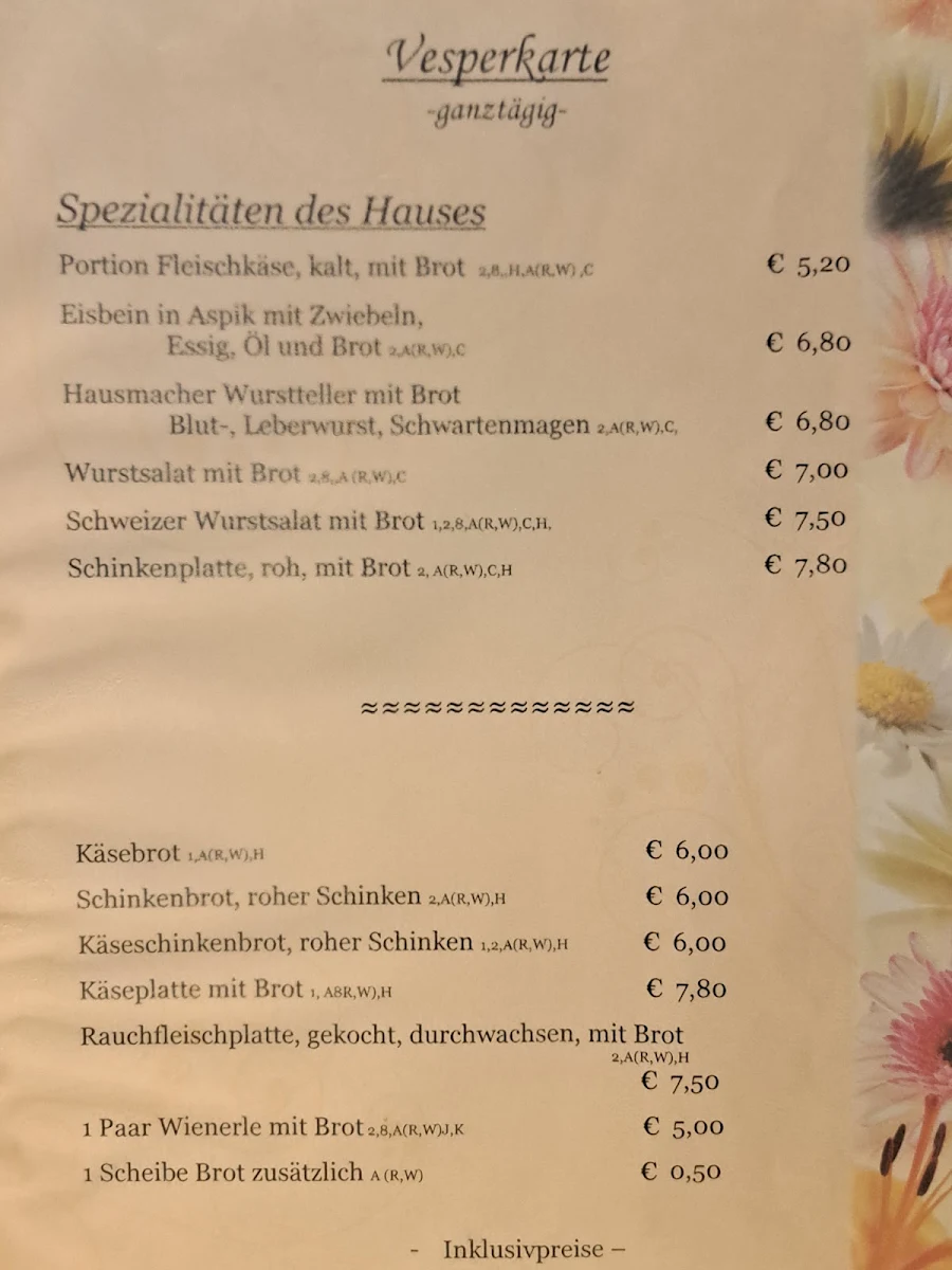 Speisekarte photo 2