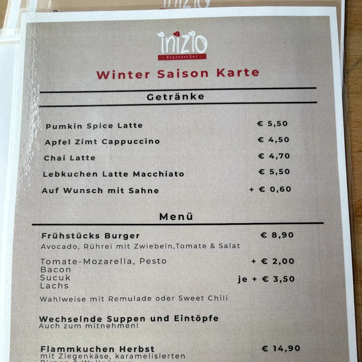 Speisekarte photo 2