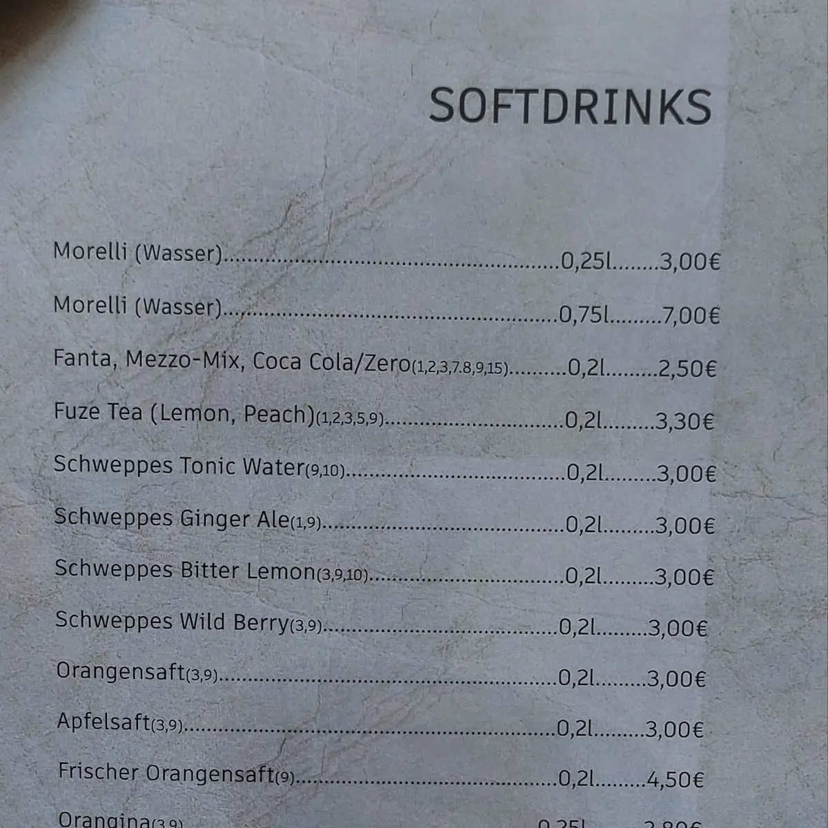 Speisekarte photo 2