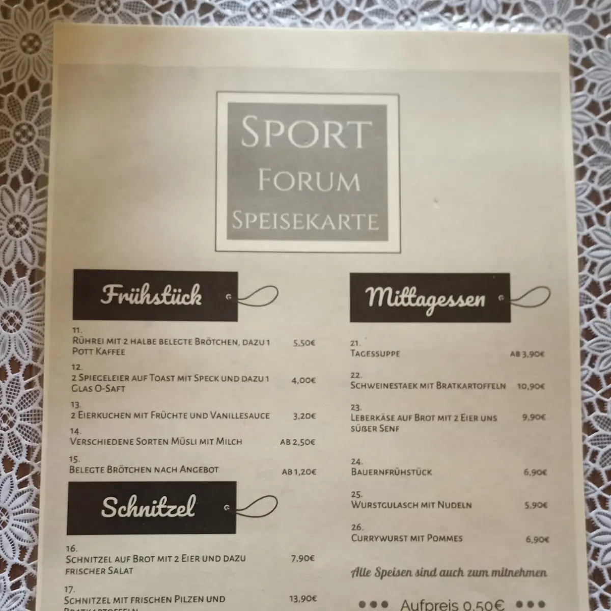 Speisekarte photo 2