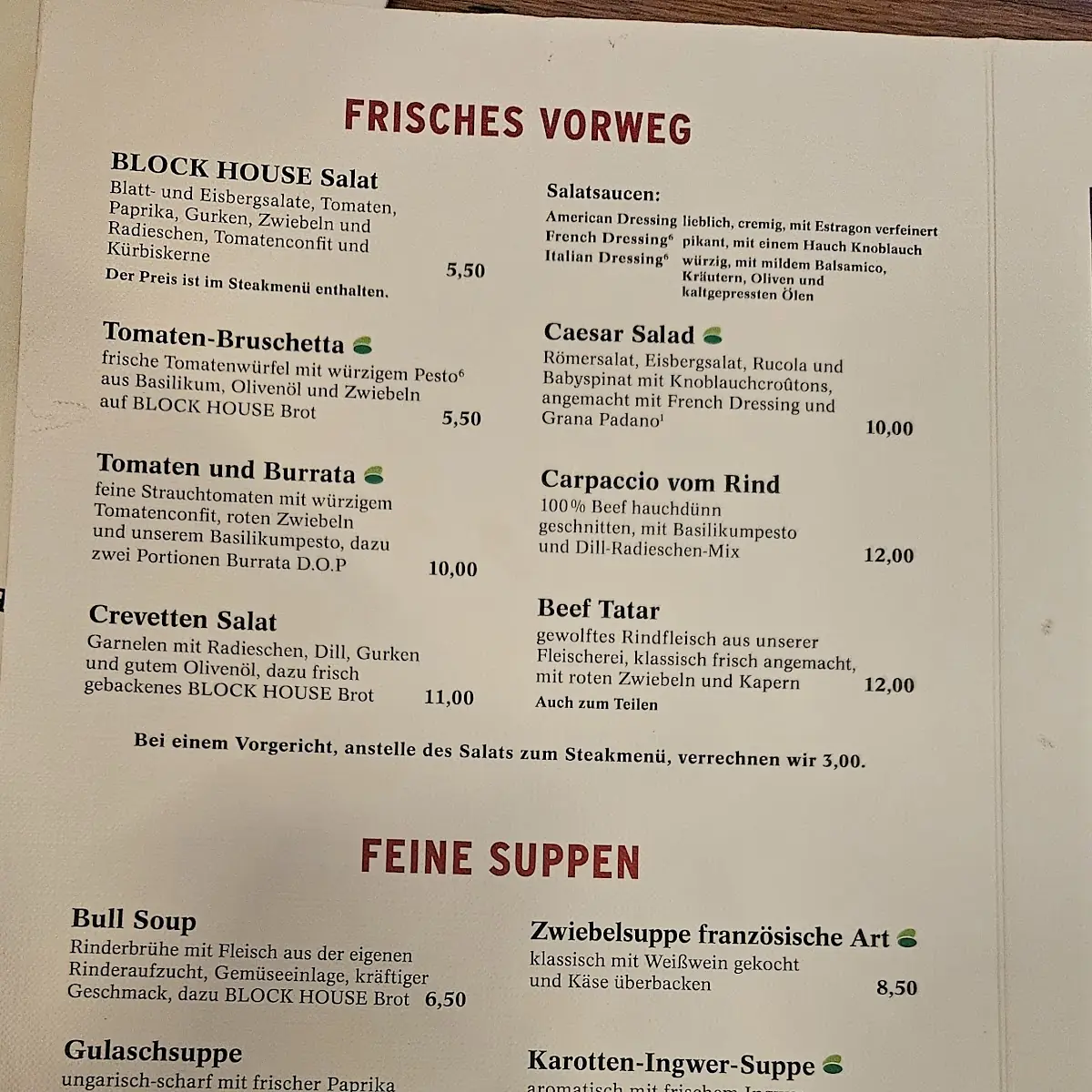 Speisekarte photo 1