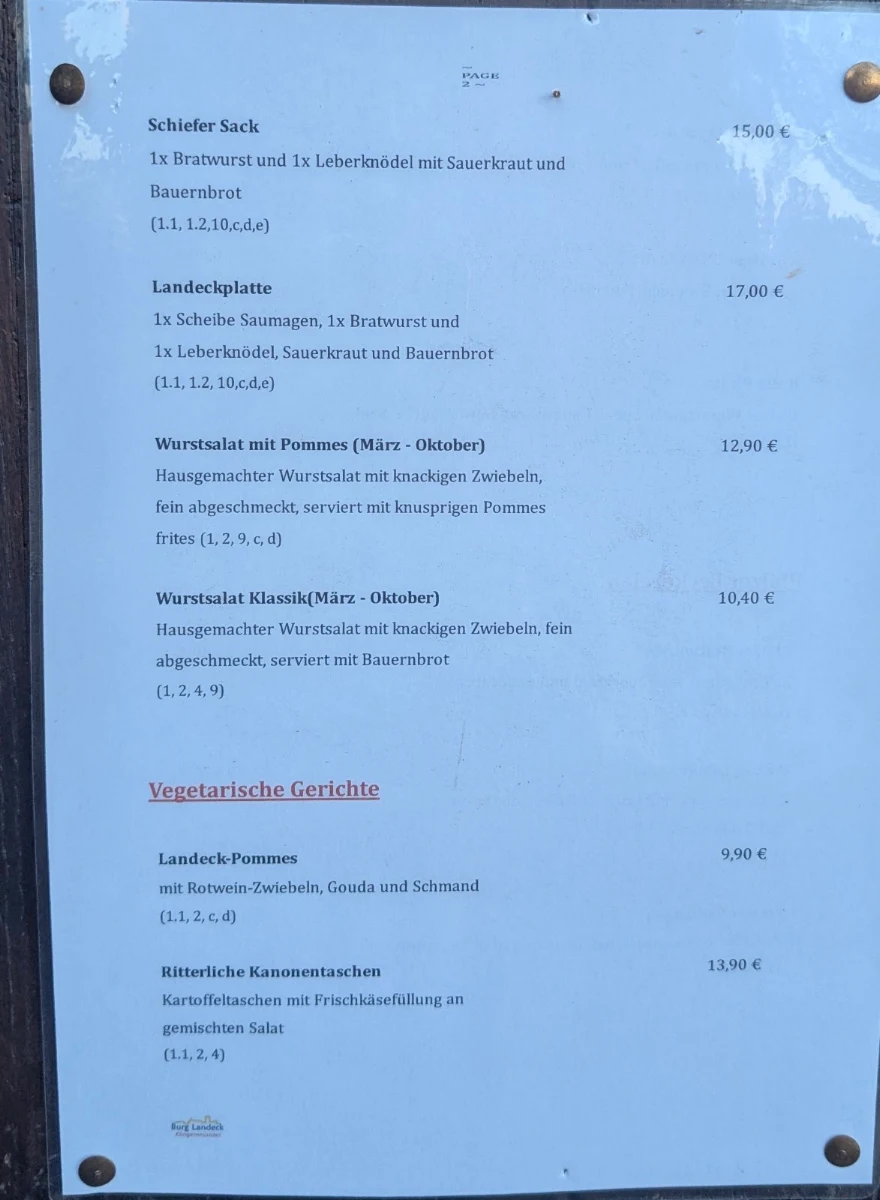 Speisekarte photo 3