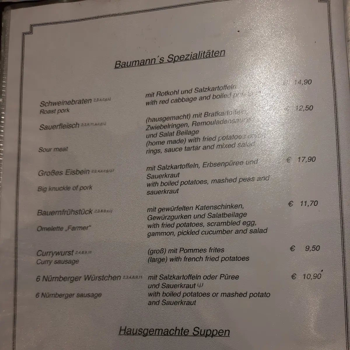 Speisekarte photo 2