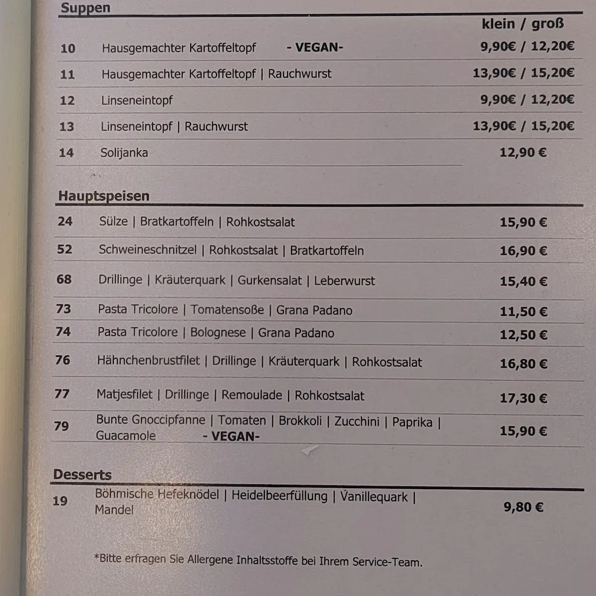 Speisekarte photo 7