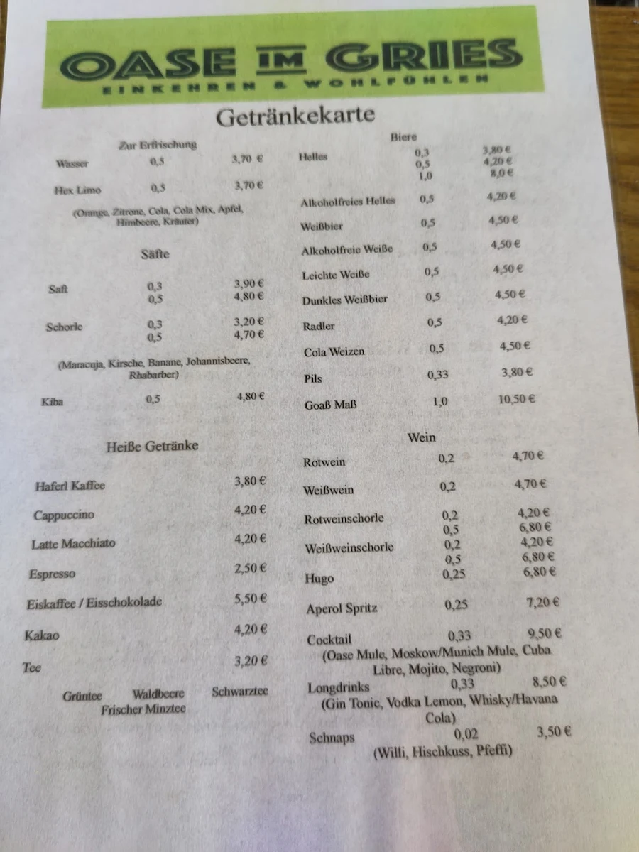 Speisekarte photo 1