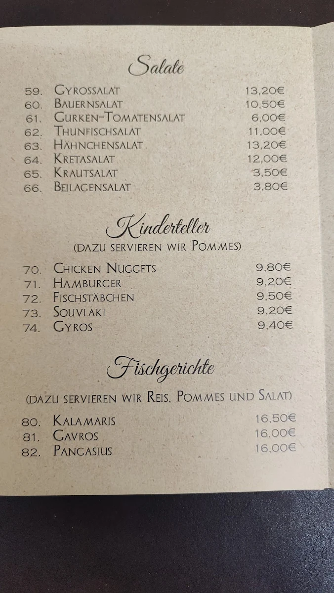 Speisekarte photo 1