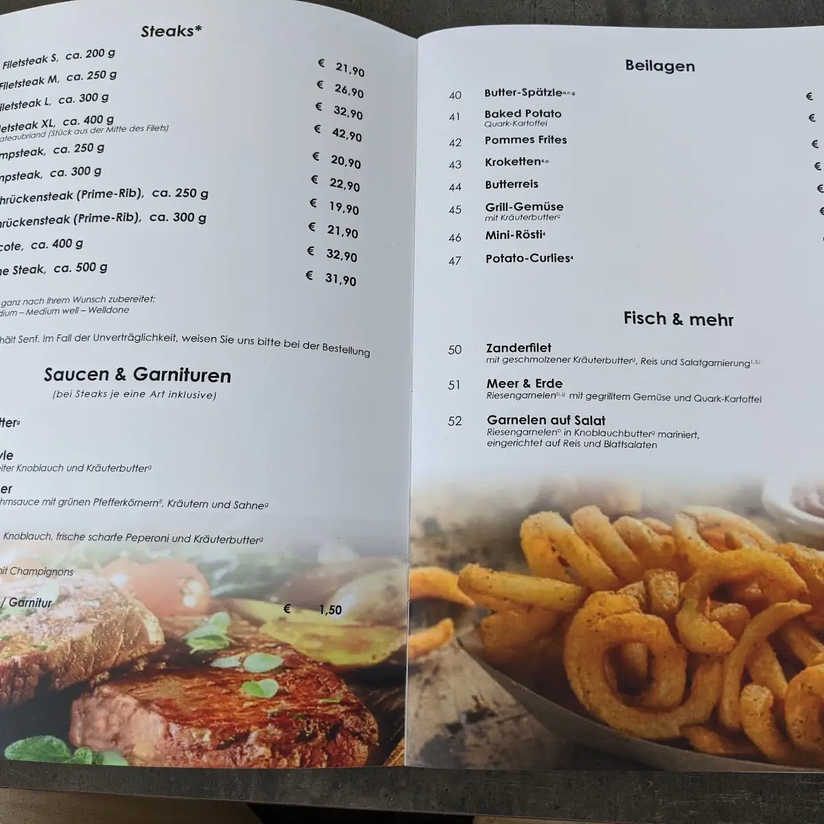 Speisekarte, Grillhaus "Schussen"