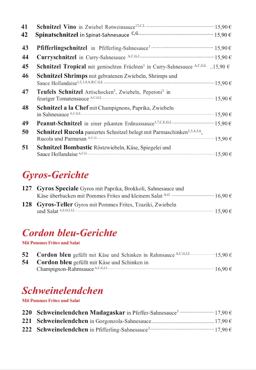 Speisekarte photo 2