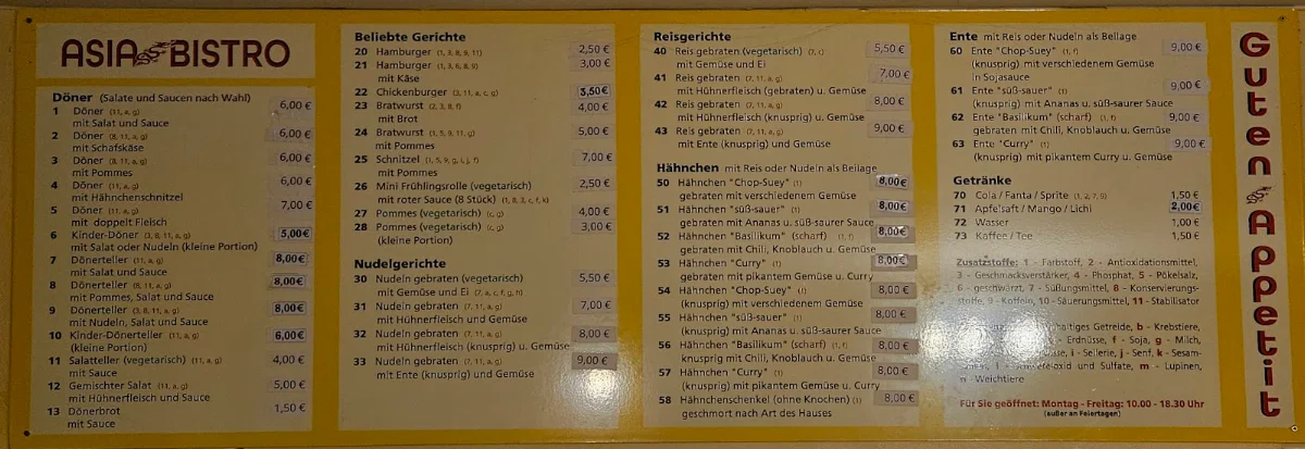Speisekarte photo 1