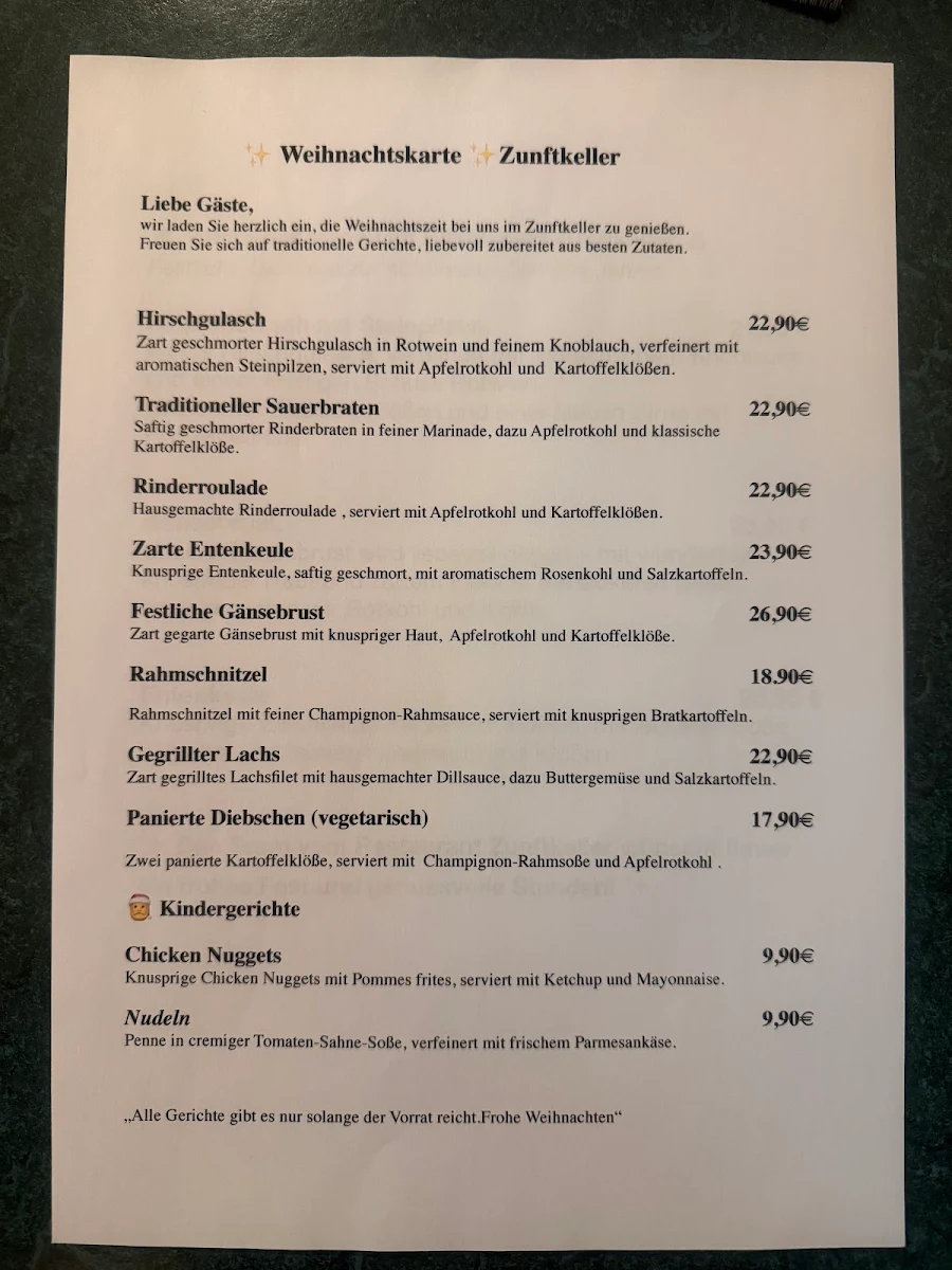 Speisekarte photo 1