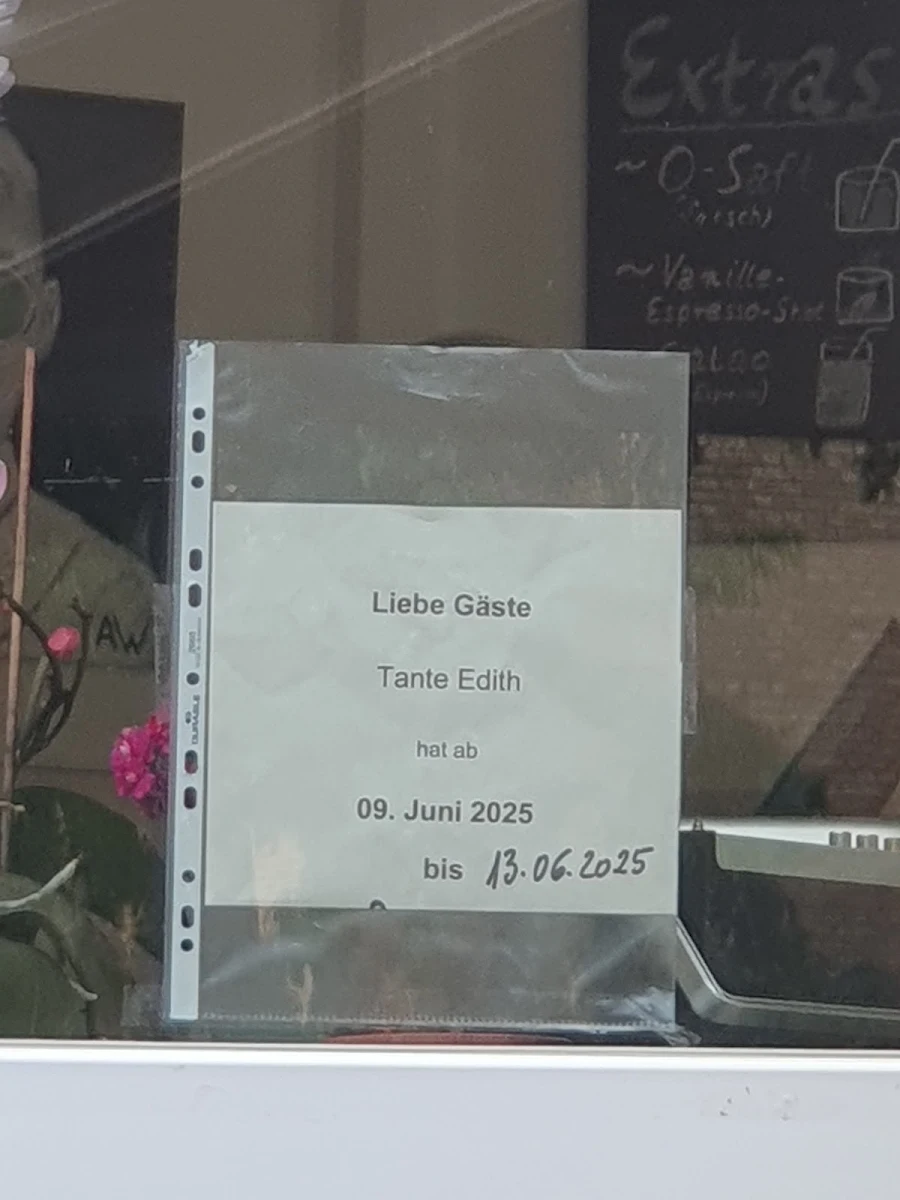 Speisekarte, Tante Edith - Karlsruhe