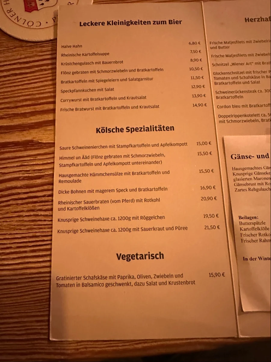Speisekarte photo 2
