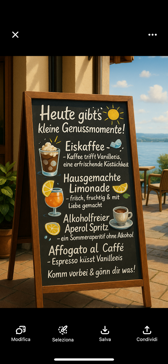 Speisekarte, Il caffè da Adriano - Brotzeit