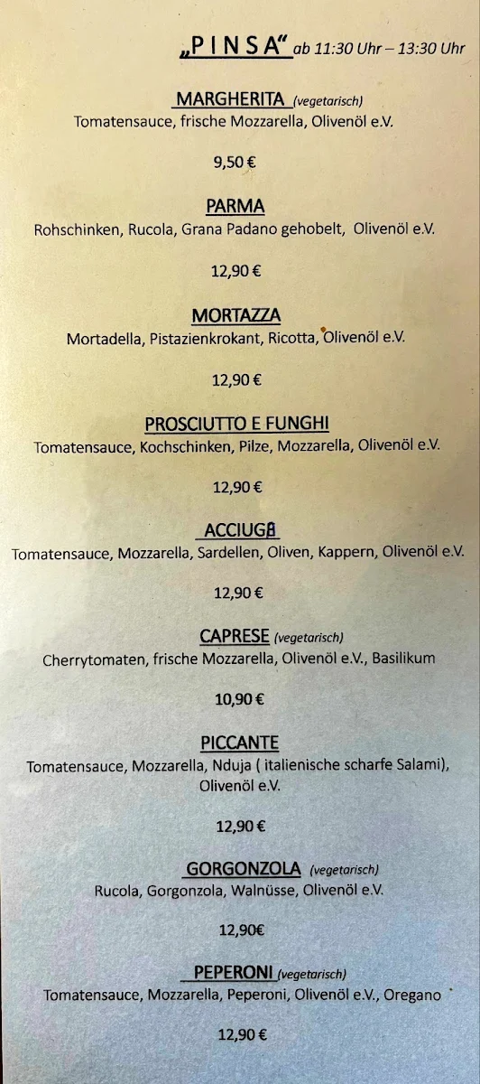 Speisekarte, Il caffè da Adriano - Brotzeit