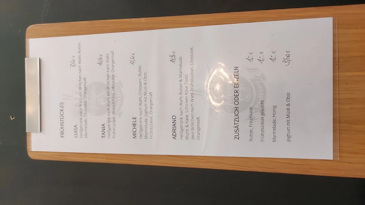 Speisekarte, Il caffè da Adriano - Brotzeit