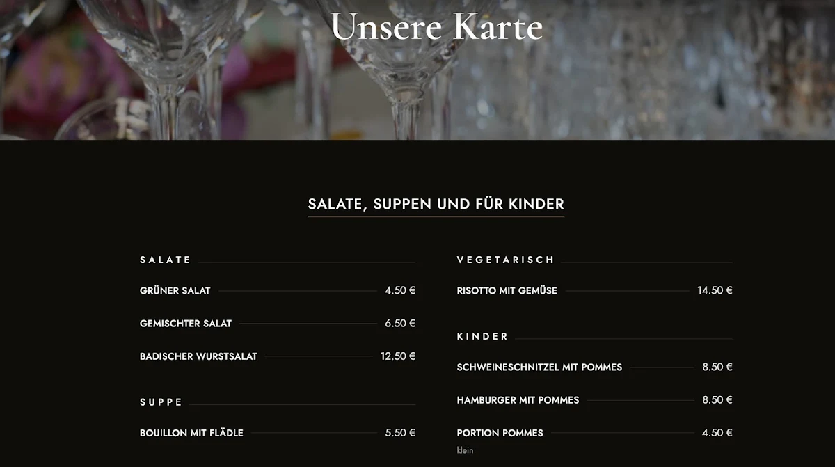 Speisekarte photo 1