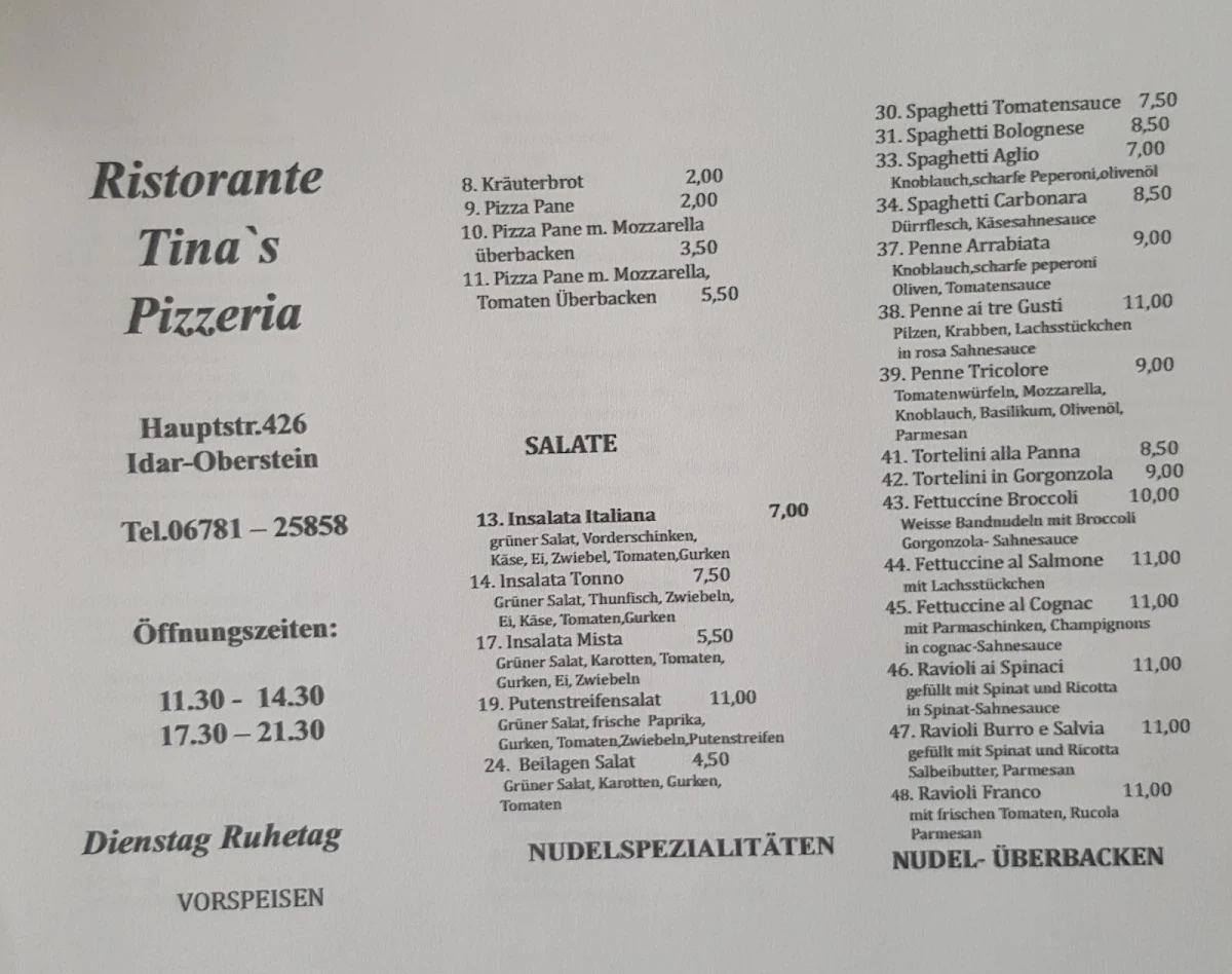 Speisekarte photo 2