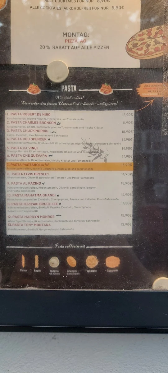 Speisekarte, Pastaholic