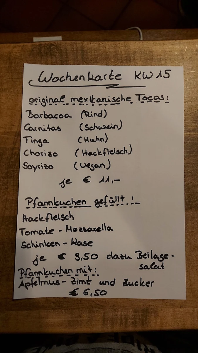 Speisekarte photo 1