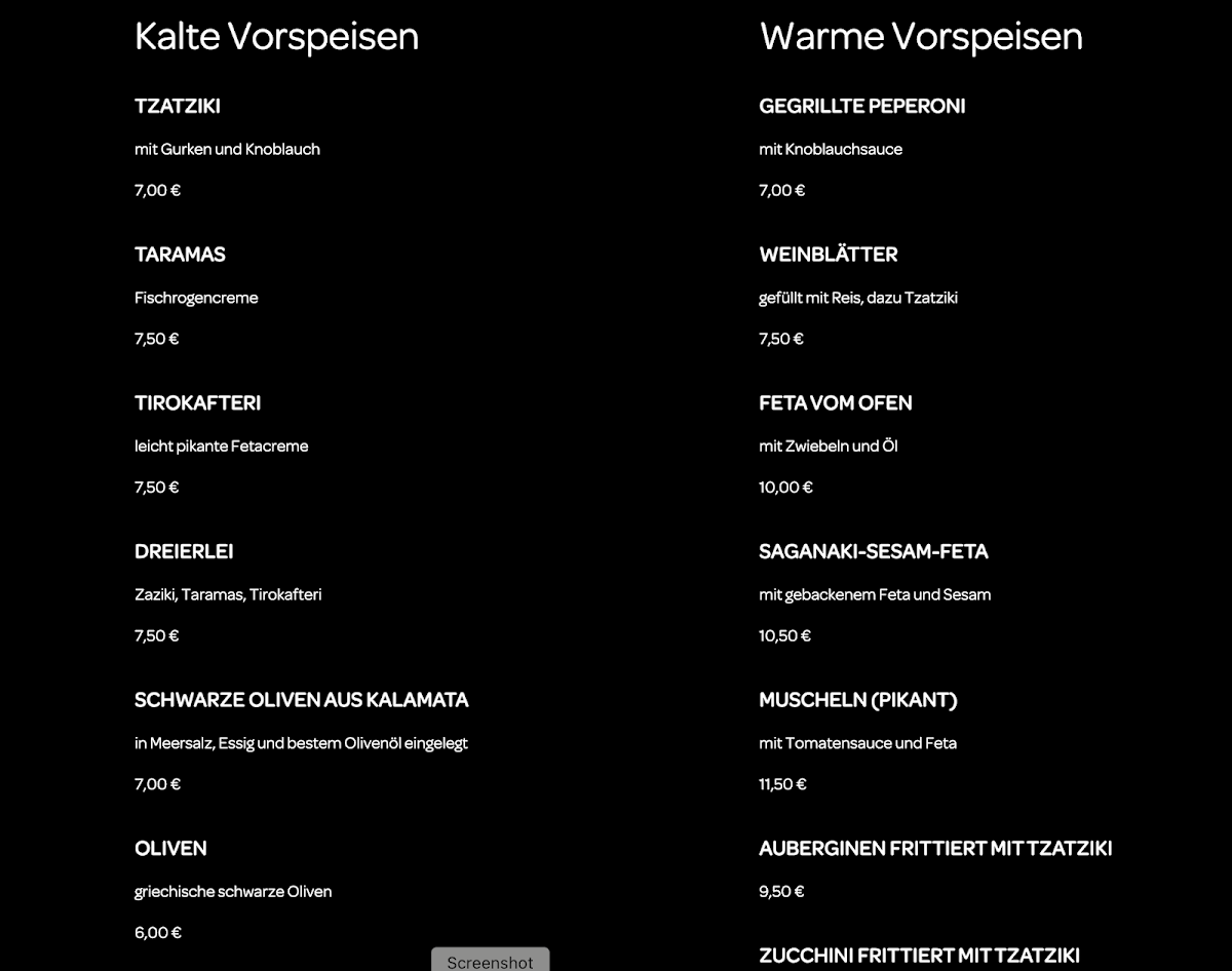 Speisekarte photo 1