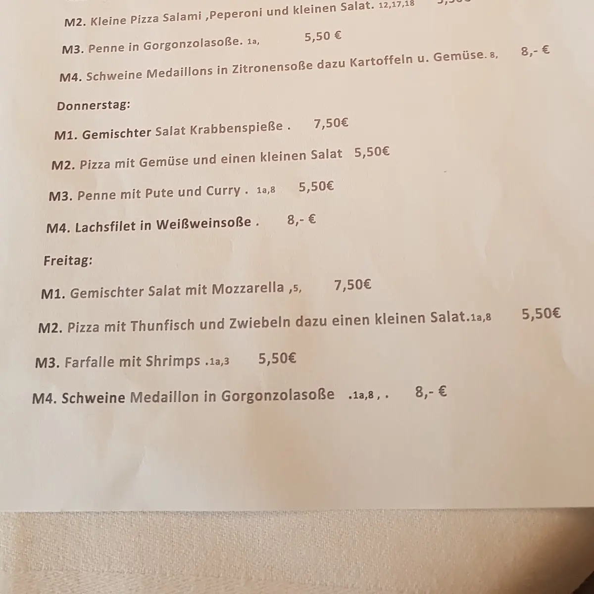Speisekarte photo 2