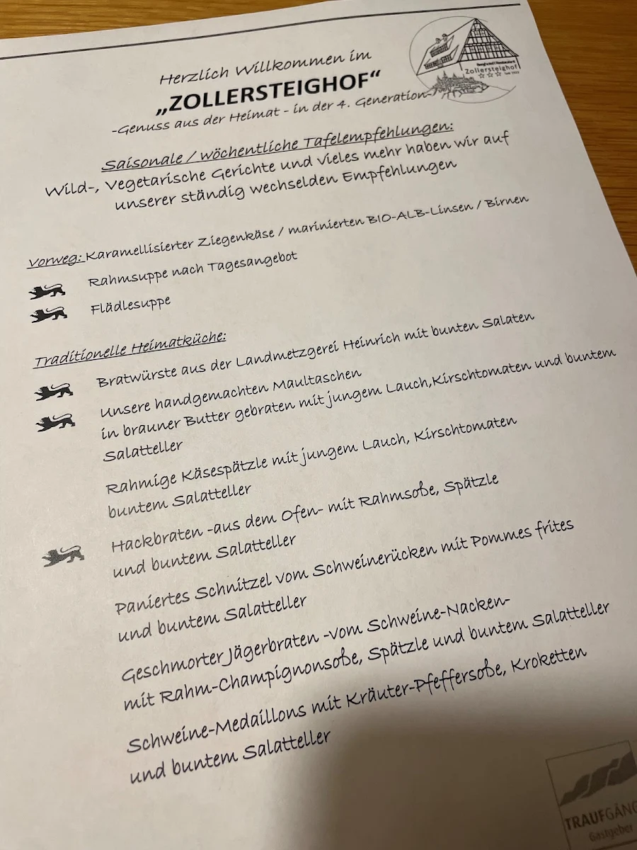 Speisekarte photo 2