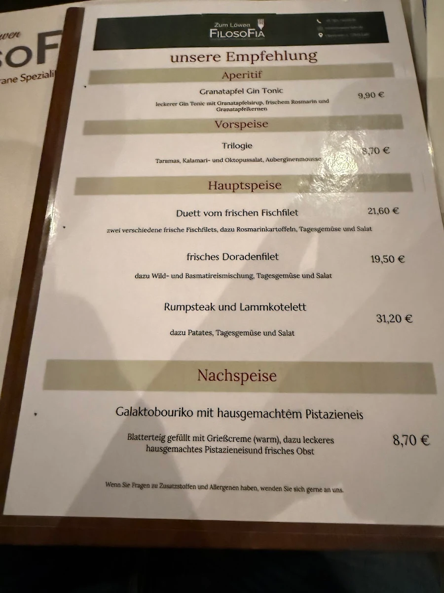 Speisekarte photo 1