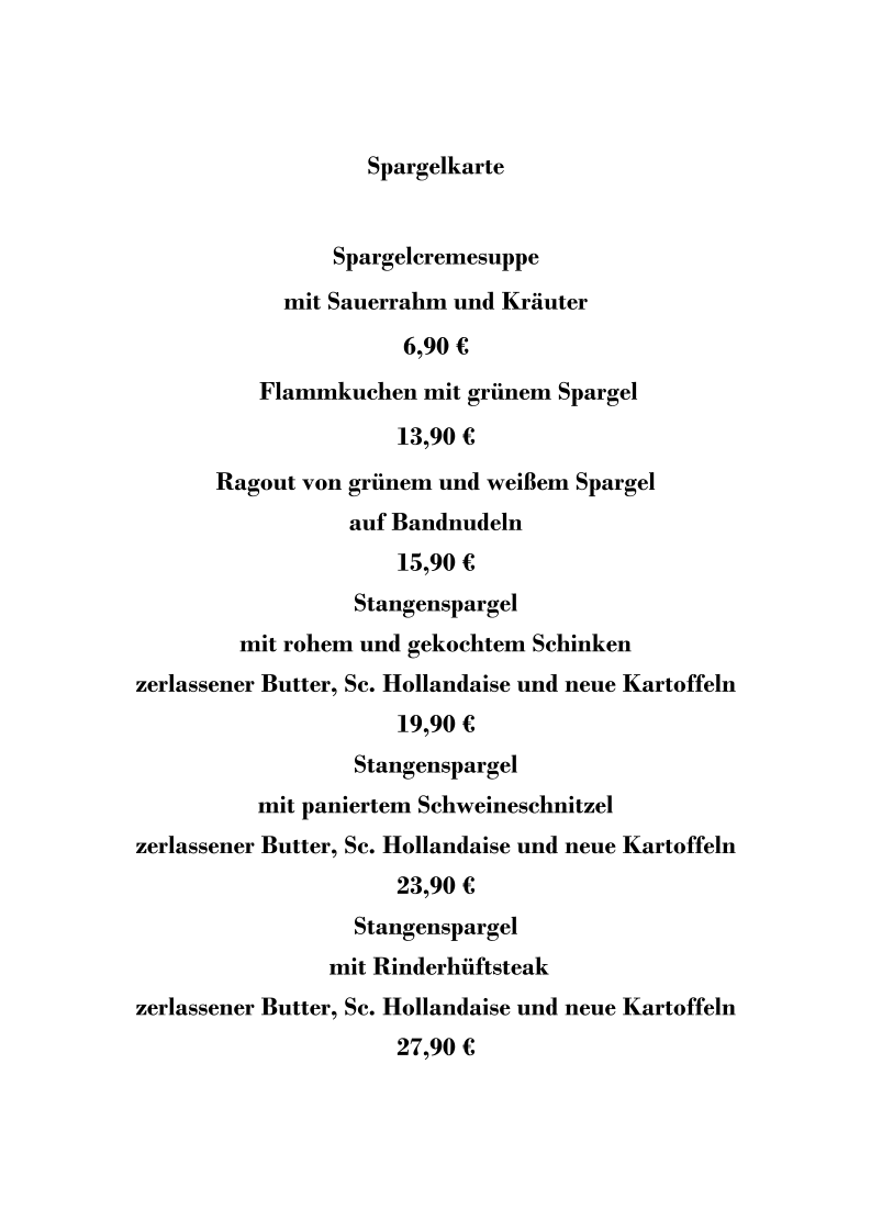 Speisekarte photo 5
