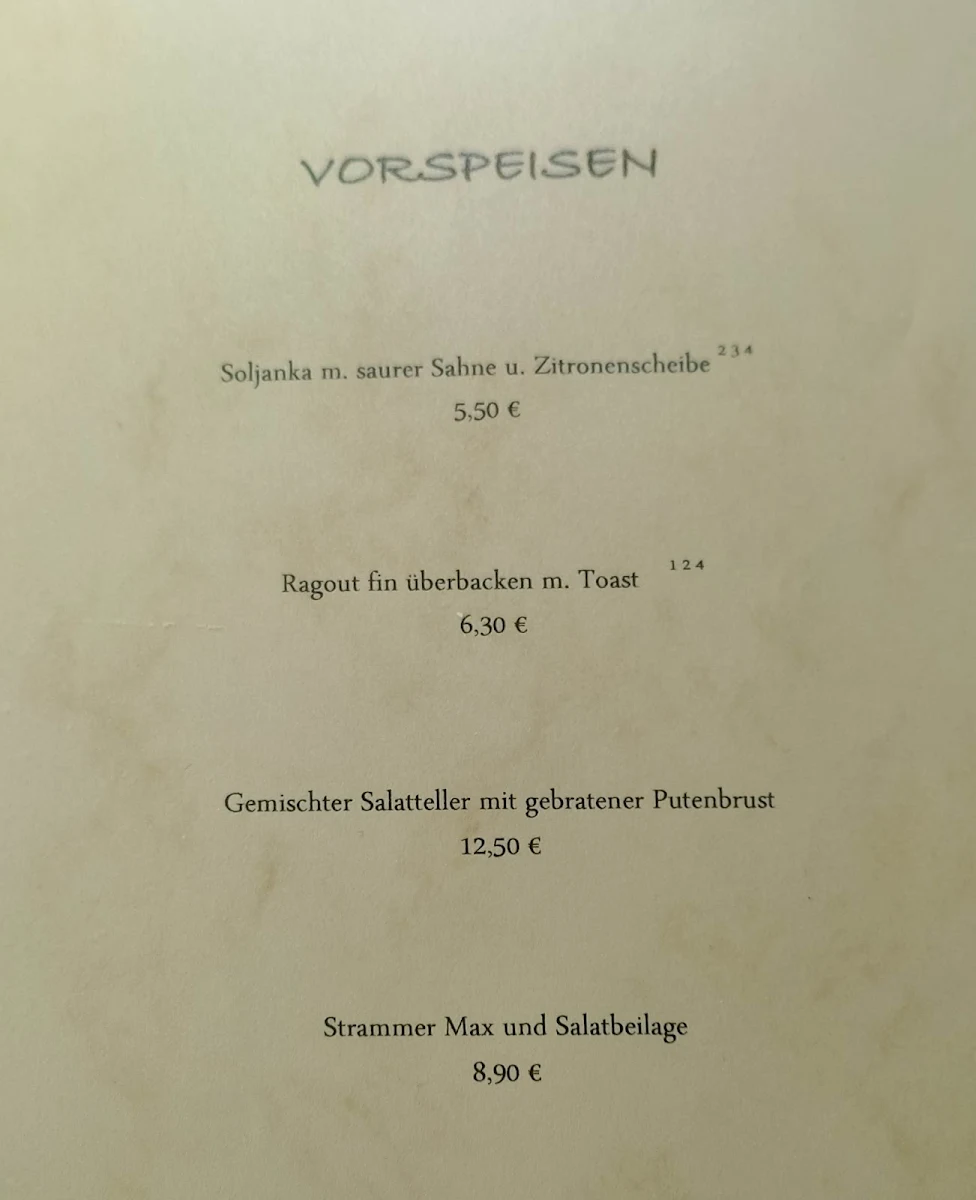 Speisekarte photo 2
