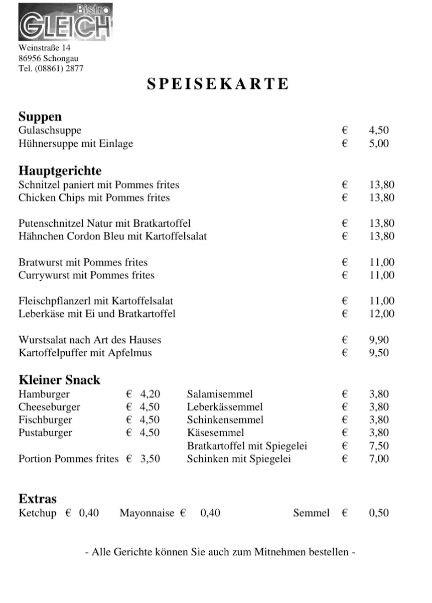 Speisekarte photo 1