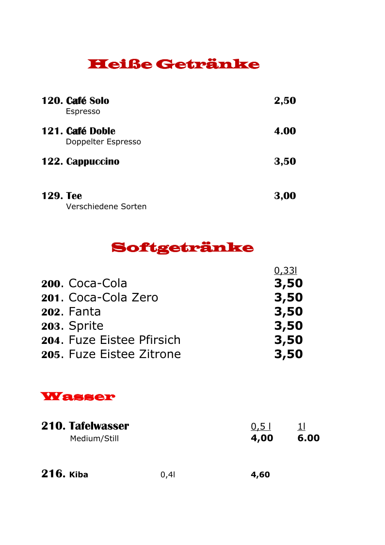 Speisekarte photo 9