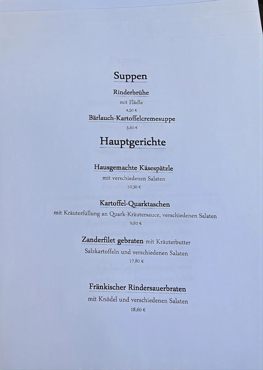 Speisekarte photo 1