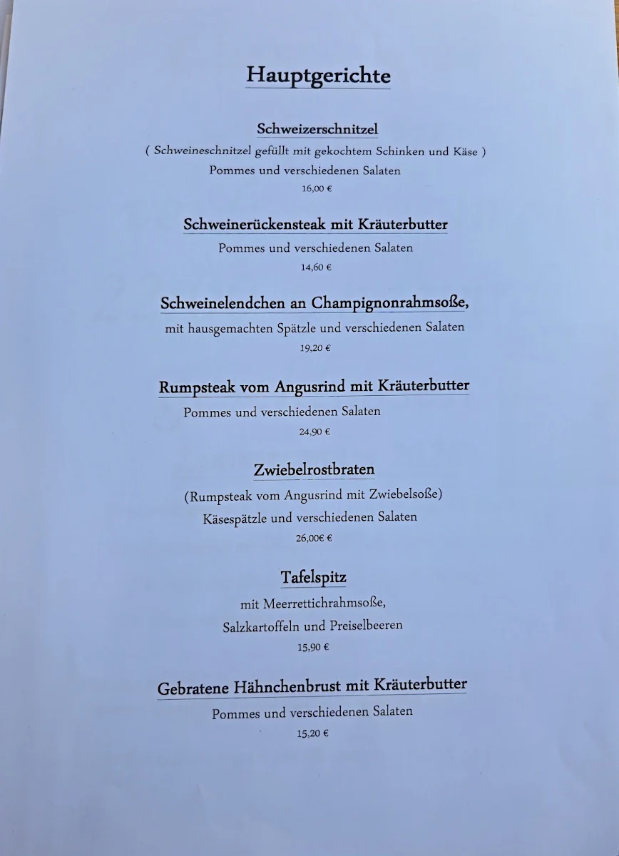 Speisekarte photo 2