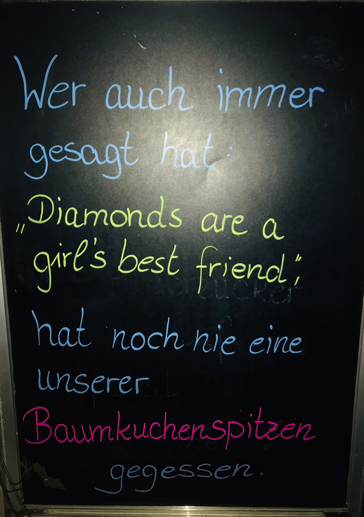 Speisekarte, Bäckerei Konditorei Salzmann