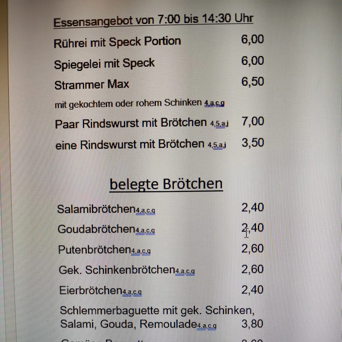 Speisekarte photo 2