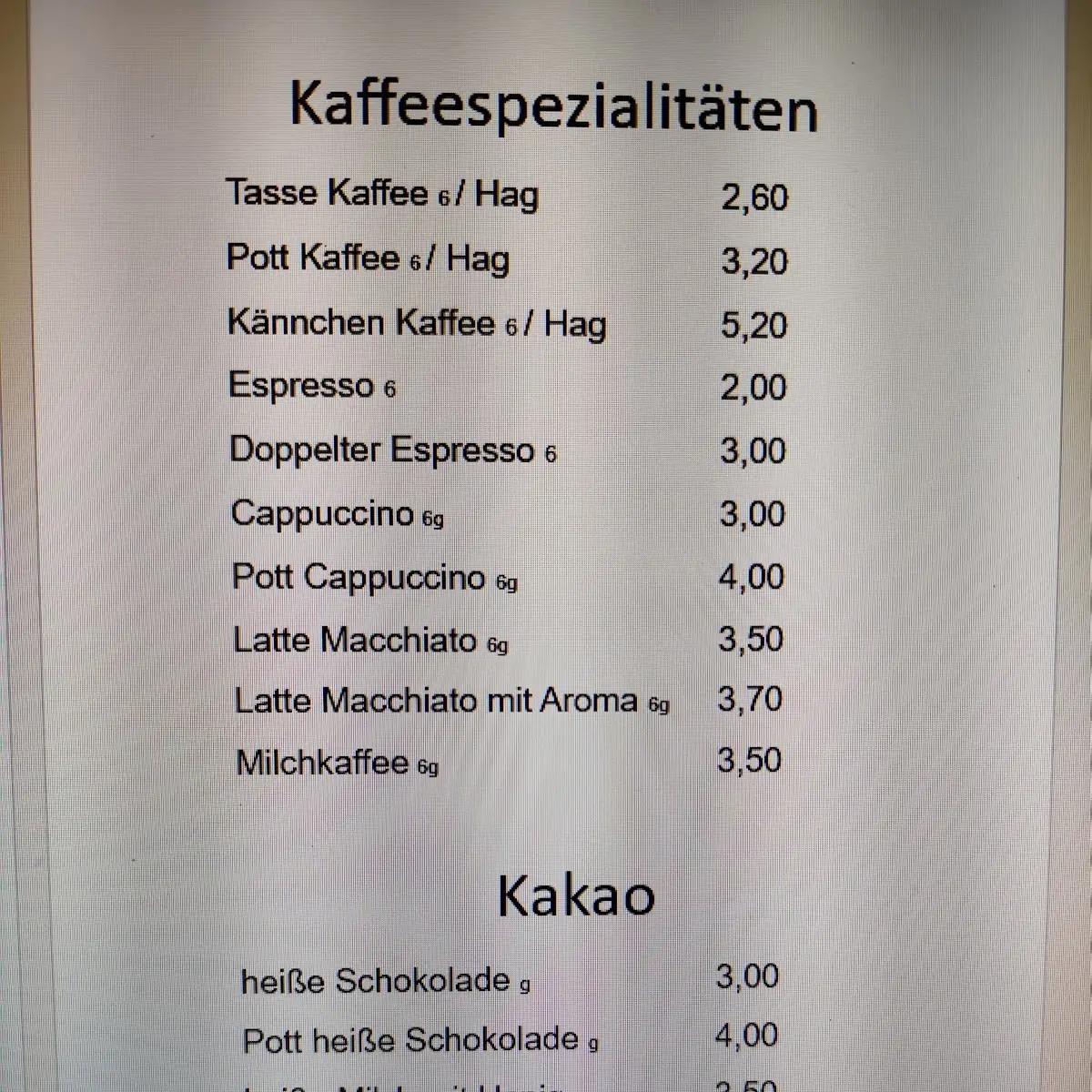 Speisekarte photo 3