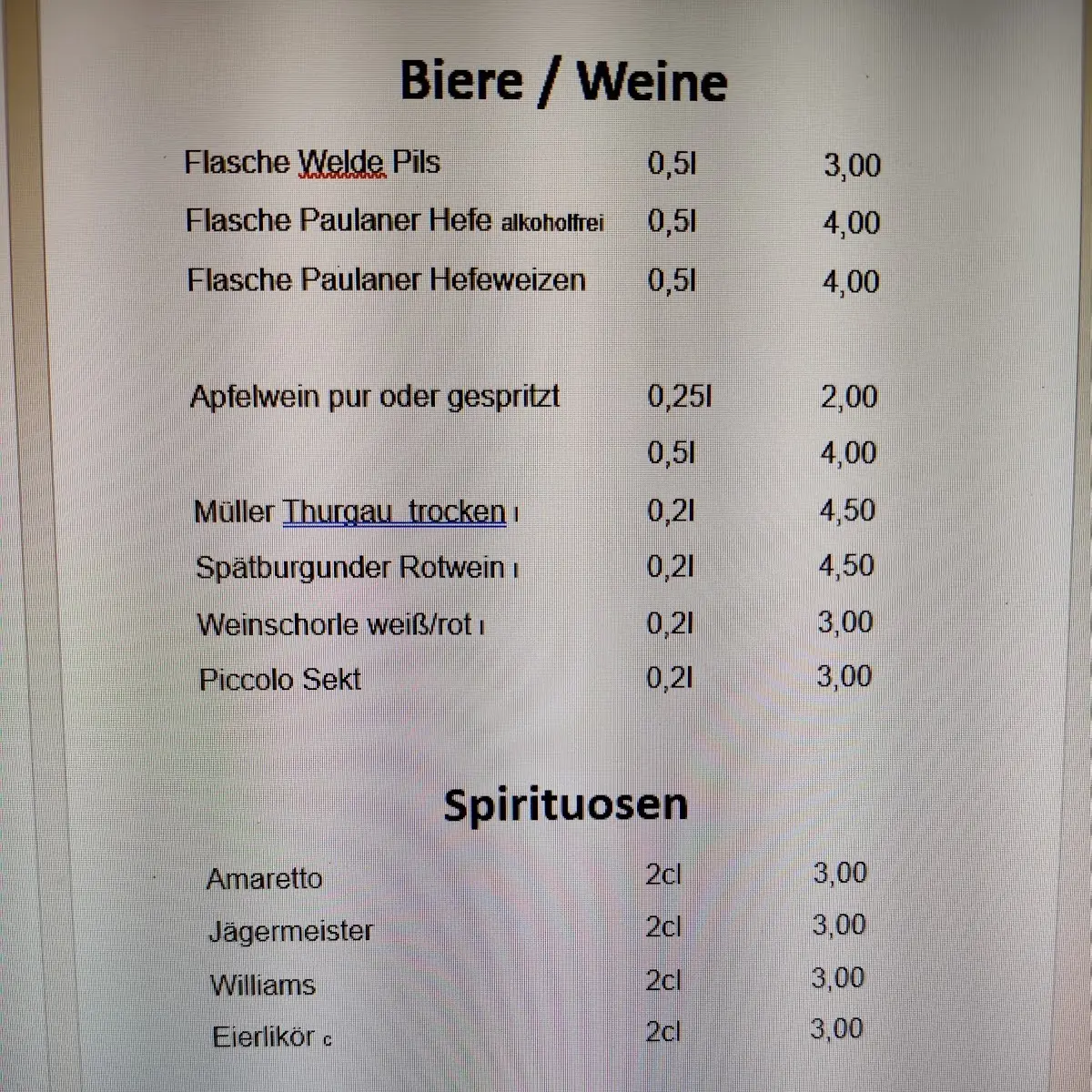 Speisekarte photo 5