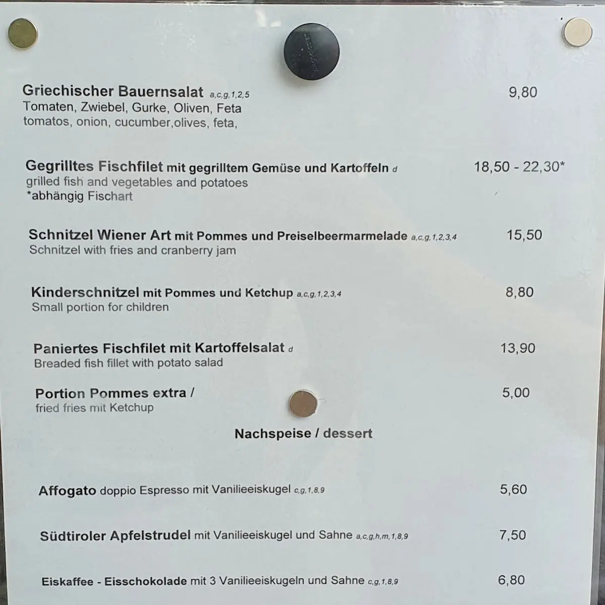 Speisekarte photo 1