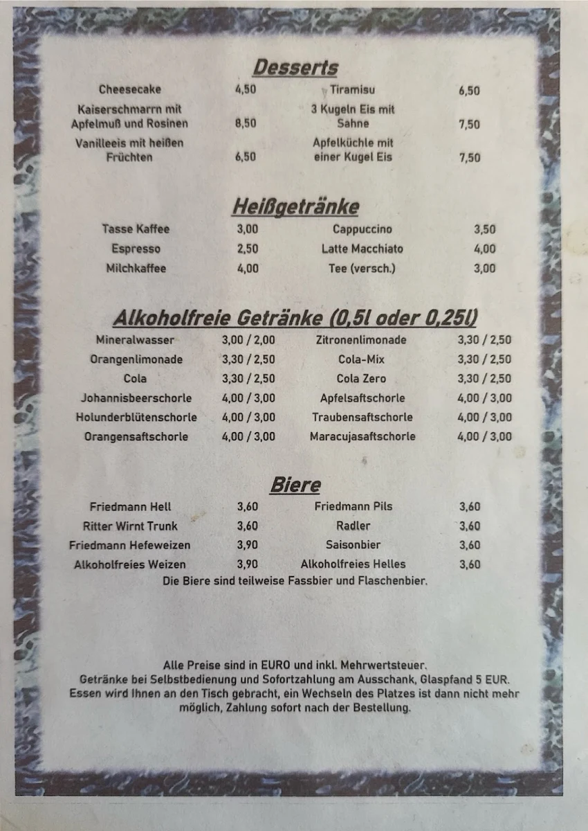 Speisekarte photo 1