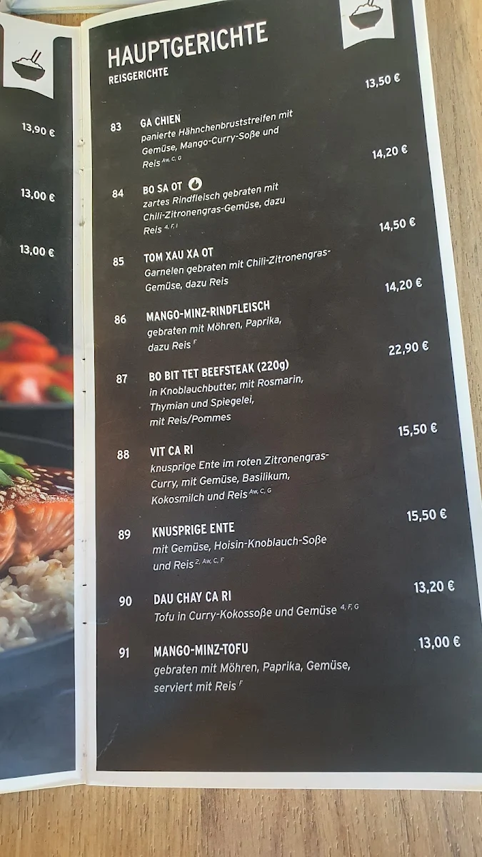 Speisekarte, Côdô