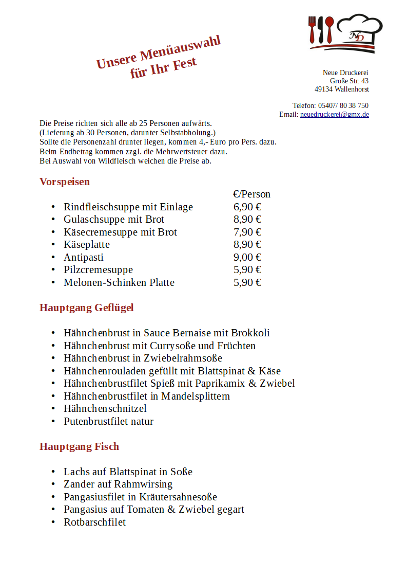 Speisekarte photo 4