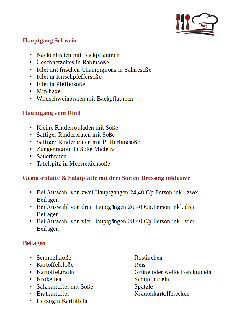 Speisekarte photo 5