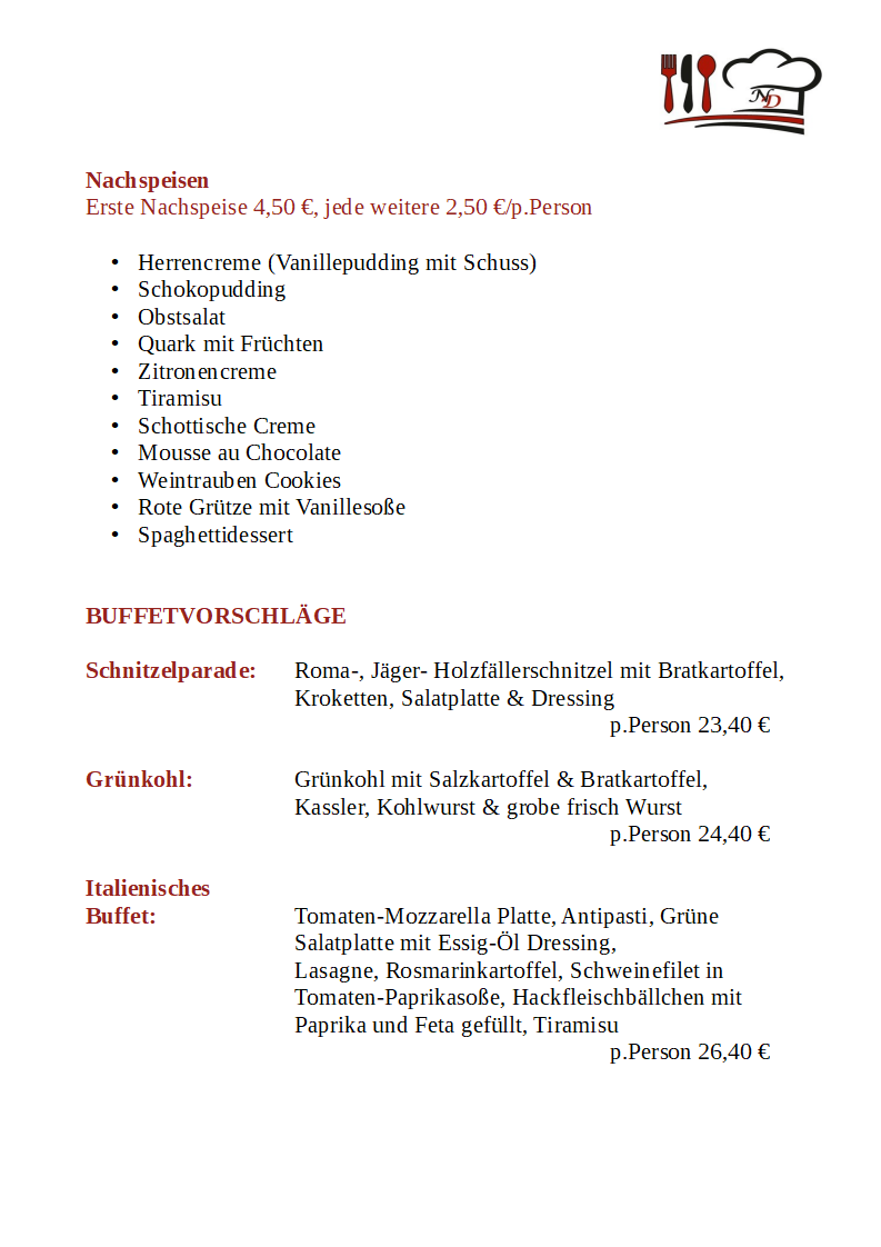 Speisekarte photo 6