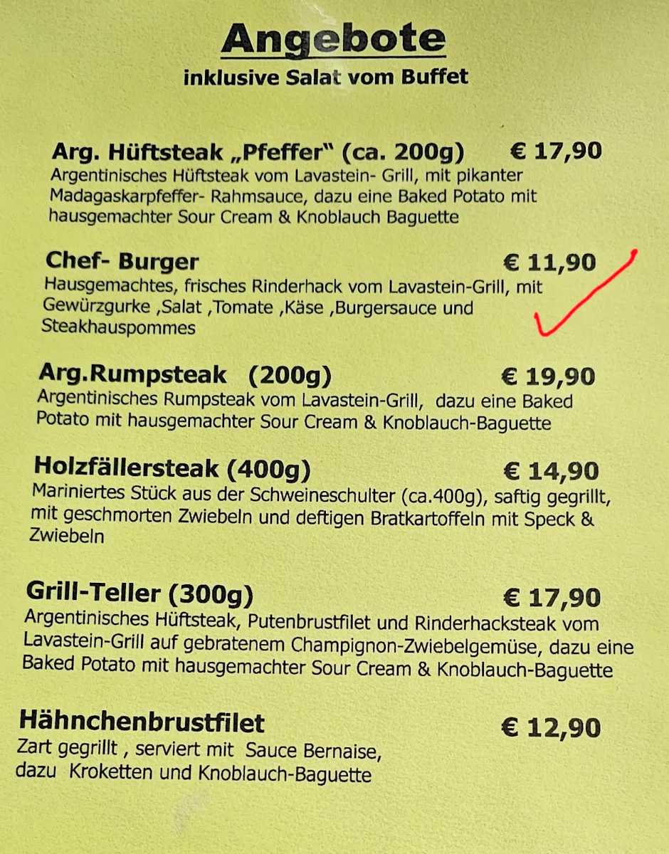 Speisekarte photo 1