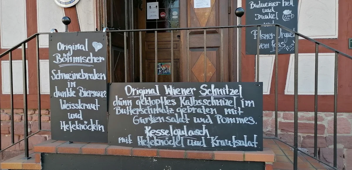 Speisekarte, Hasenpfeffer und Windbeutel