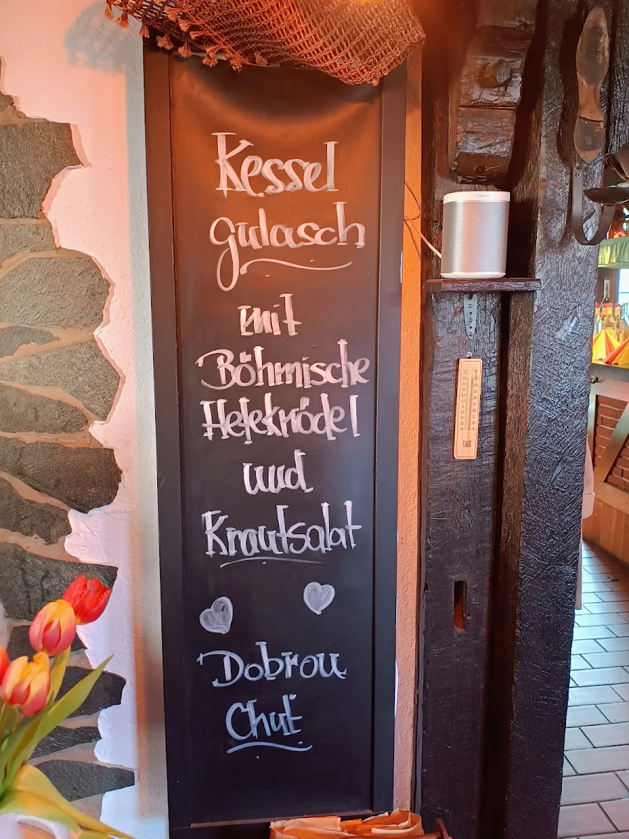 Speisekarte, Hasenpfeffer und Windbeutel