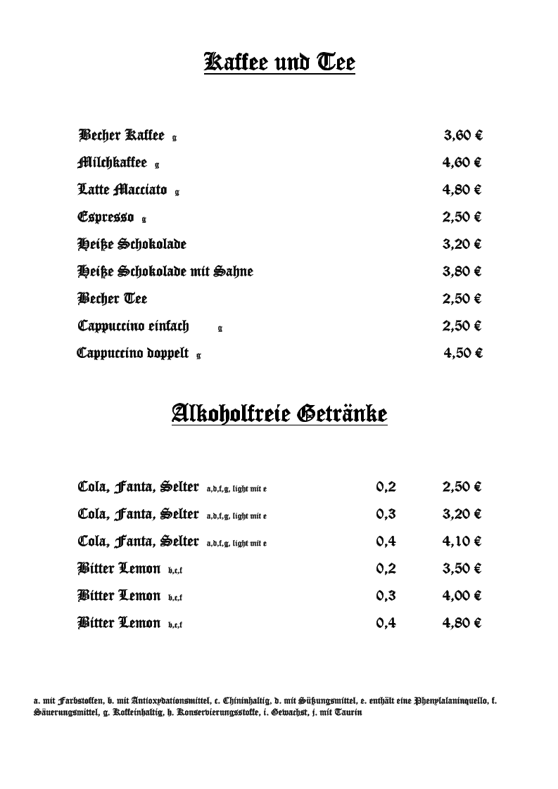 Speisekarte photo 2