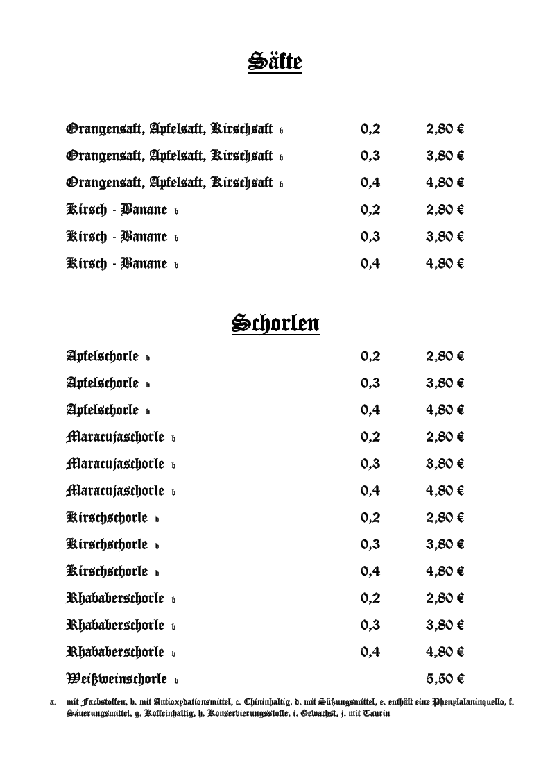 Speisekarte photo 3