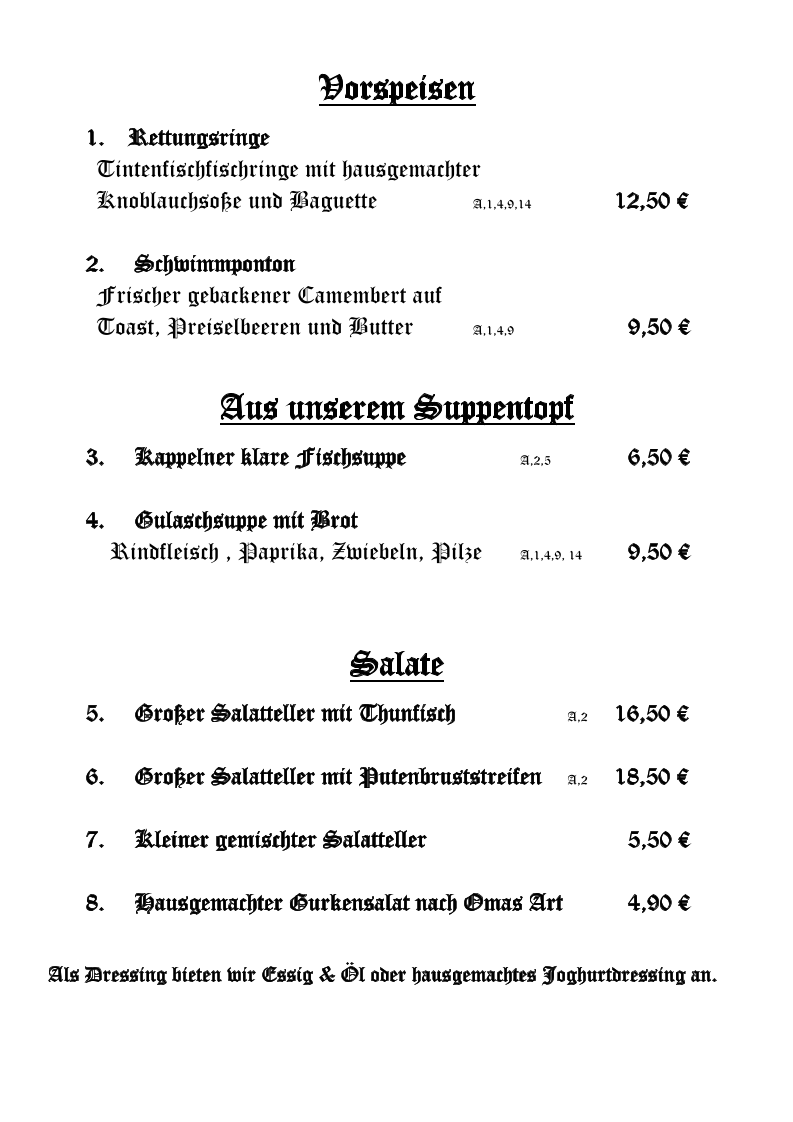 Speisekarte photo 4